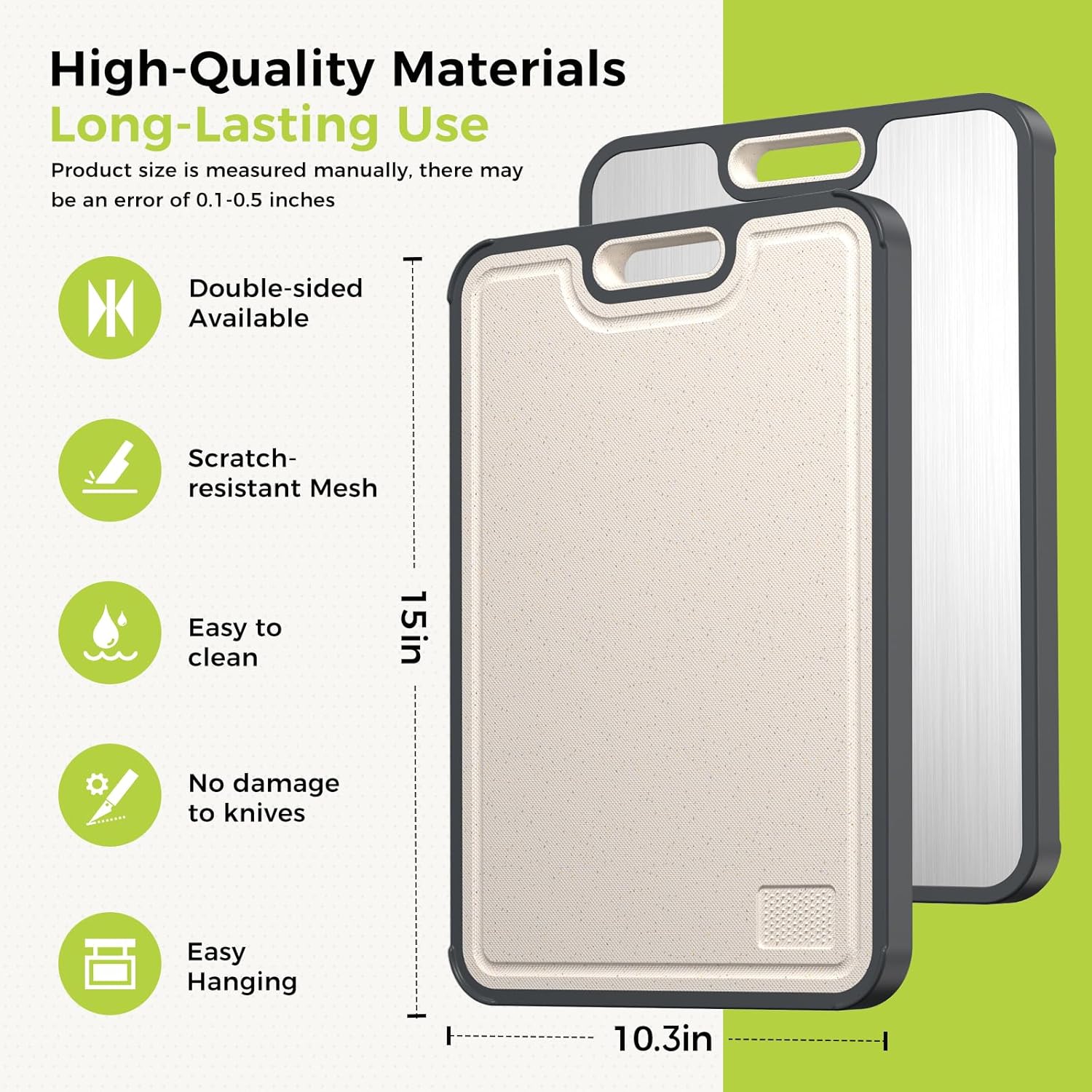 SEYDI Titanium Cutting Board for Kitchen