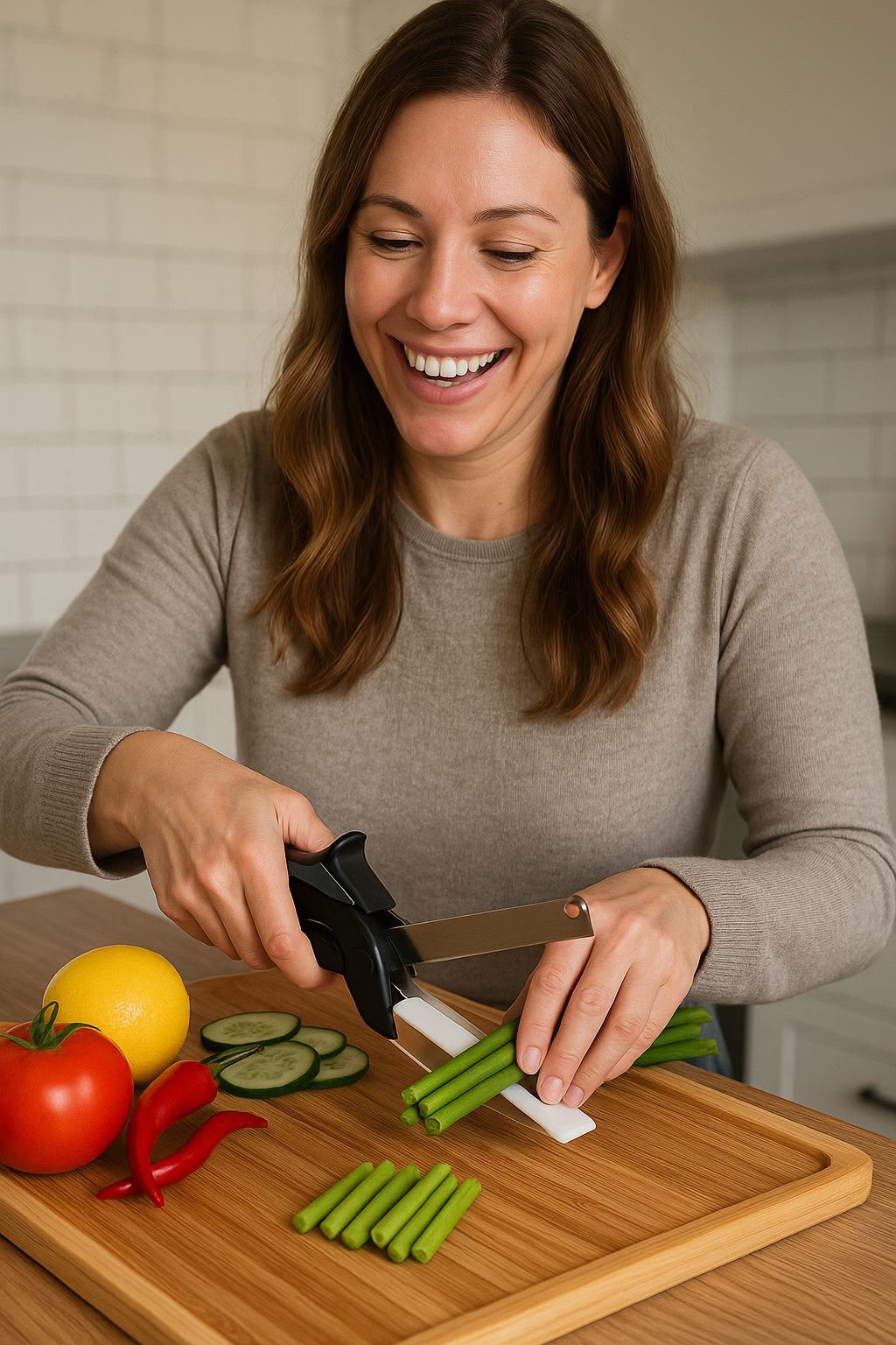 SEYDI 9.6" Cutting Board Scissors for Food with Stainless Steel Blade